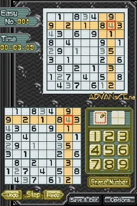 Sudoku DS (Korea) screen shot game playing